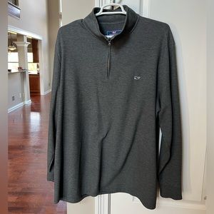 Vineyard Vines 3XLT Grey Quarter Zip Sweater